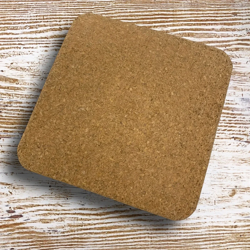 Vintage 1980's Cork Backed Tile Trivet 8 x 8 Botanical Pear Farmhouse Cottage